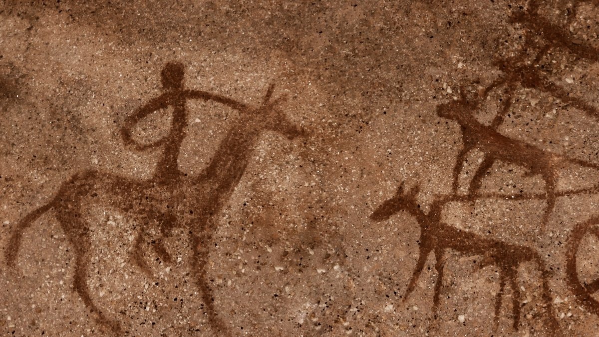 Ancient hunters on the cave wall Oldest professions in the world 