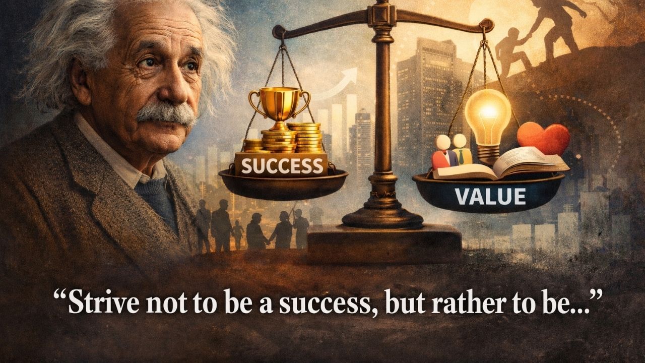 Strive not to be a success, but rather to be...