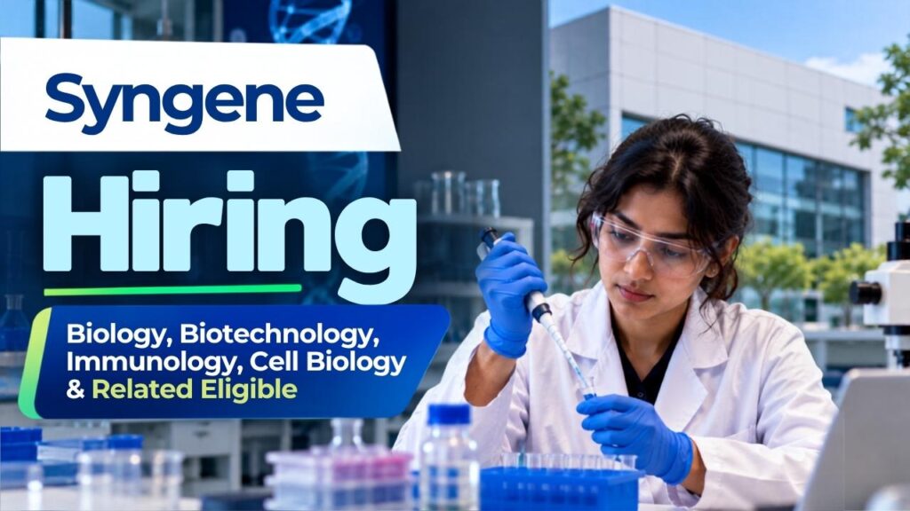 Syngene Hiring in Bangalore | Senior Scientist Assay Biology
