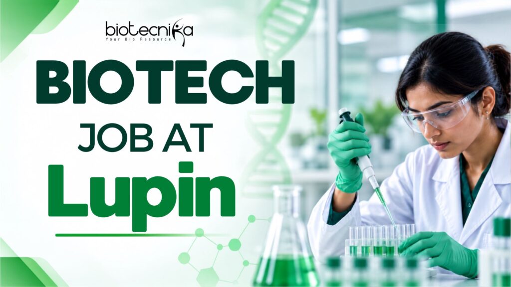 Entry Level Biotech Job at Lupin Pune | Apply Online Here