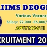 AIIMS Deoghar DEO, Project Technical Support and More Recruitment 2026