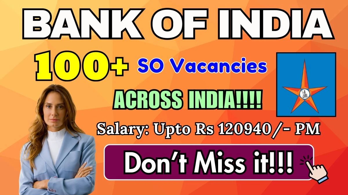 Bank Of India SO Recruitment 2025