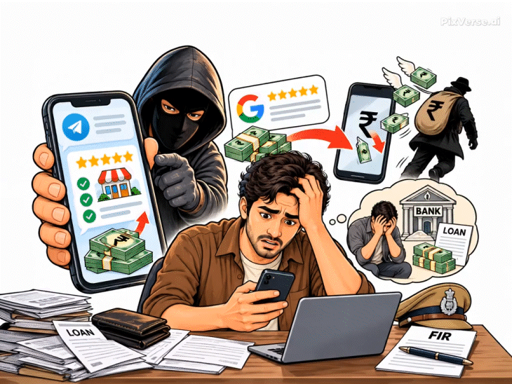 Bhopal Man Duped of 7 Lakh in Google Review Work-From-Home Scam