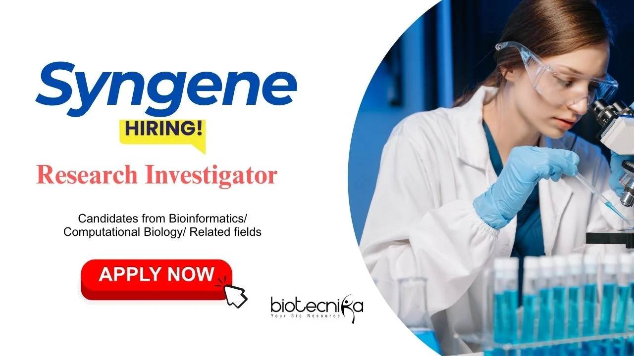 Bioinformatics Jobs: Syngene is Hiring
