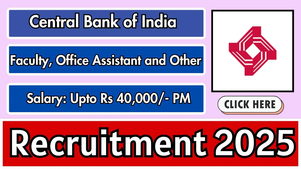 Central Bank of India Recruitment 2025
