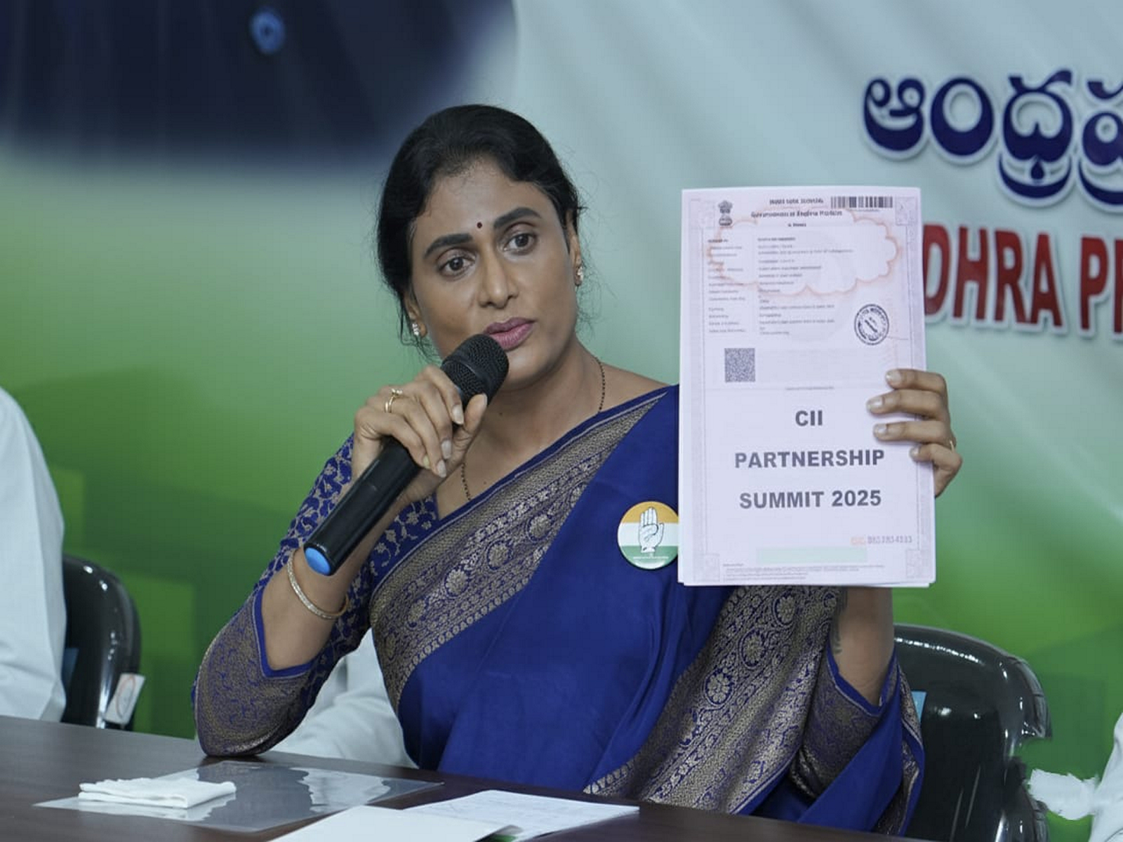 Cong's Sharmila demands CM Naidu to present Affidavit on claimed investments from CII Partnership Summit 2025