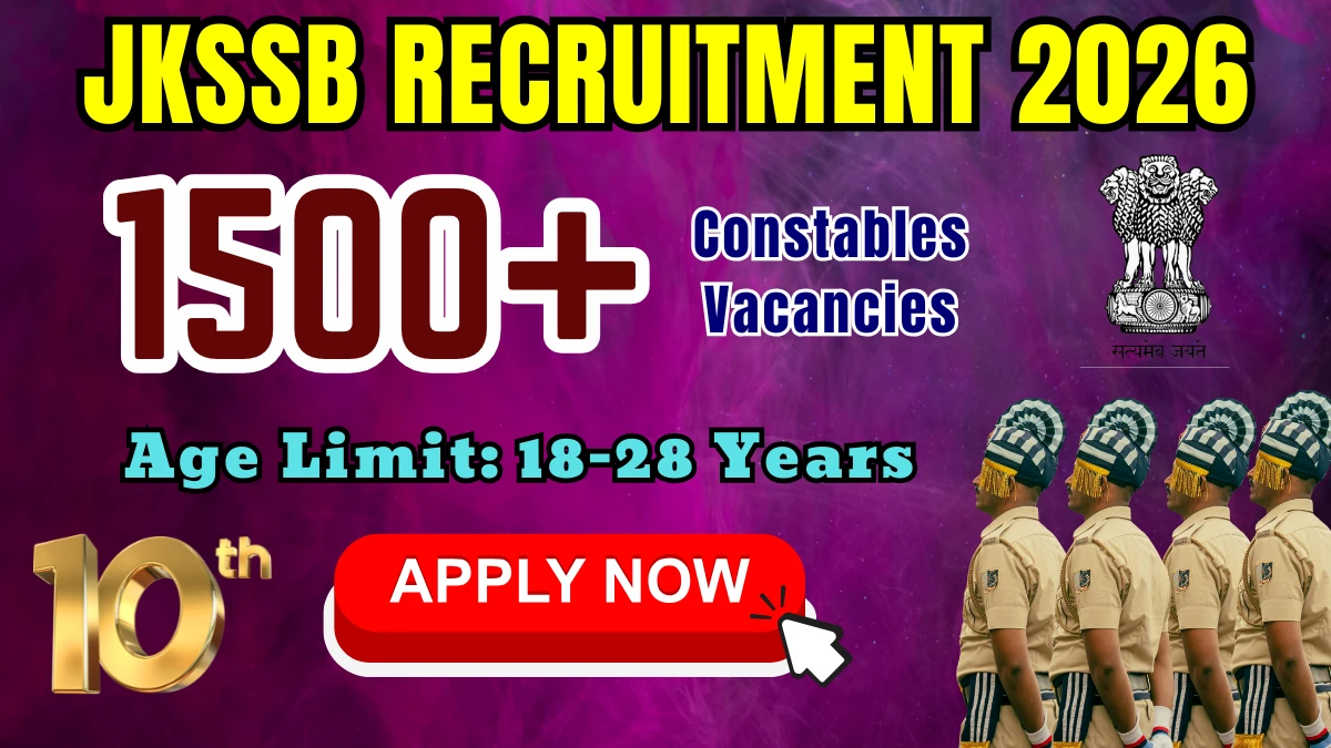 JKSSB Constable Recruitment 2026 - Apply Online for 1815 Posts