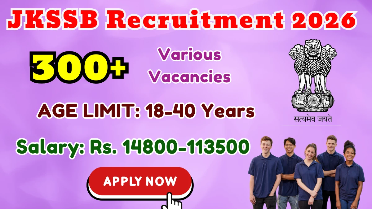 JKSSB Recruitment 2026 - Apply Online for 390 Stock Assistant, Supervisor and More Posts