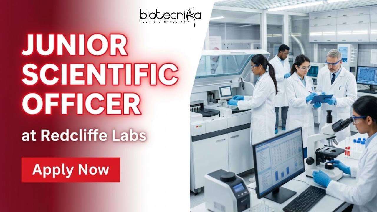 Junior Scientific Officer at Redcliffe Labs | Life Sciences