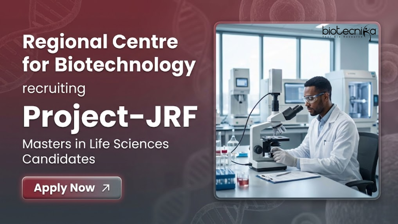Life Sciences Job at RCB | Project-JRF