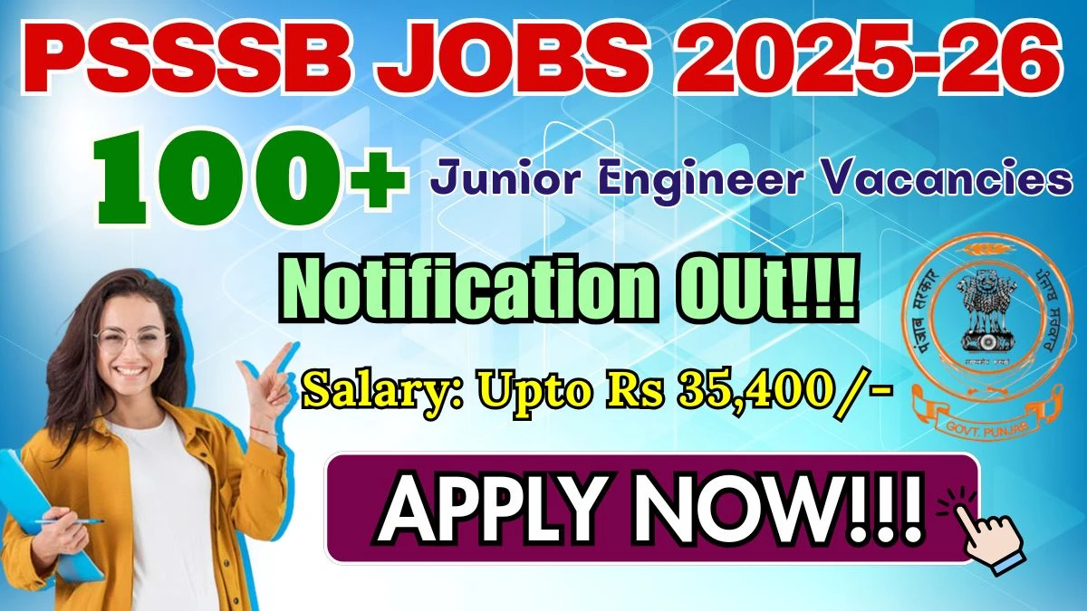 PSSSB Junior Engineer Recruitment 2025-26