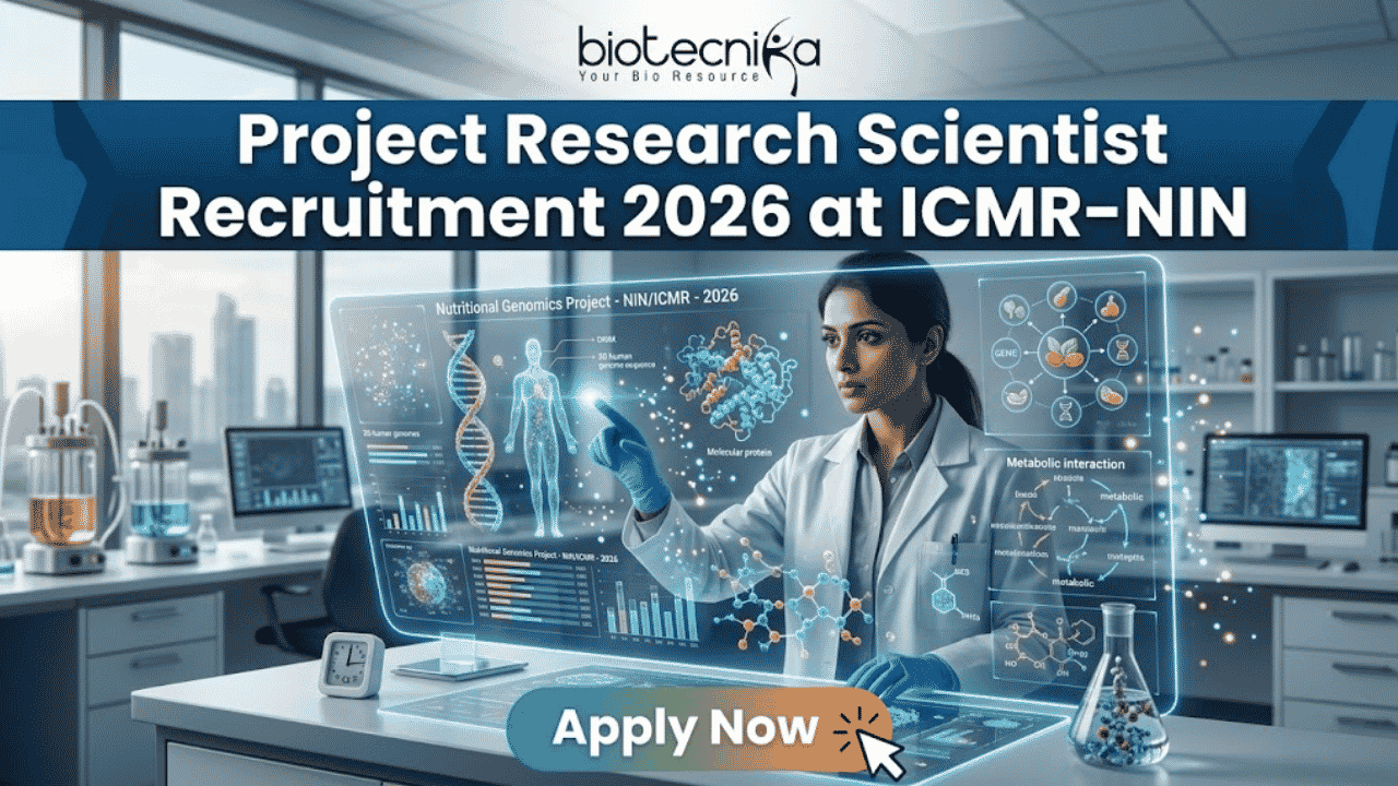 Project Research Scientist Recruitment 2026 at ICMR-NIN