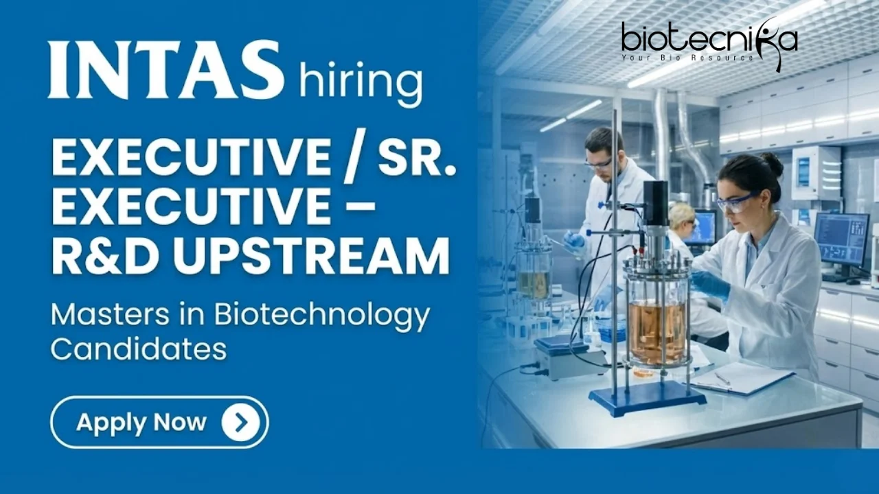 R&D Job at Intas Pharmaceuticals | R&D Upstream