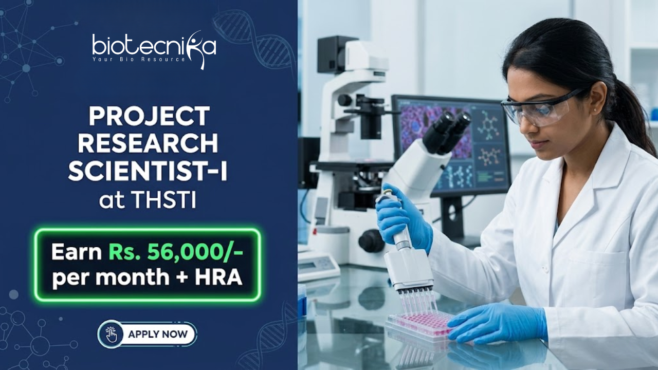 Scientist Job at BRIC-THSTI | Life Sciences | Earn Rs. 56,000/