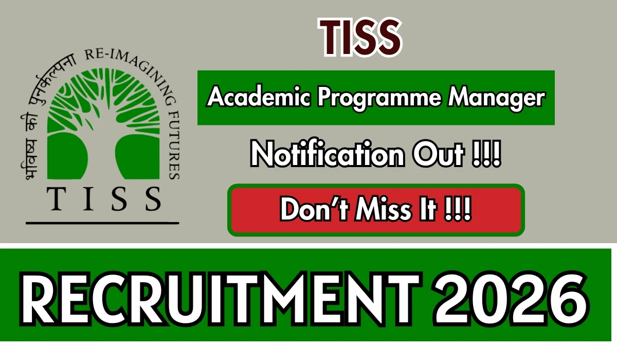 TISS Academic Programme Manager Recruitment 2026