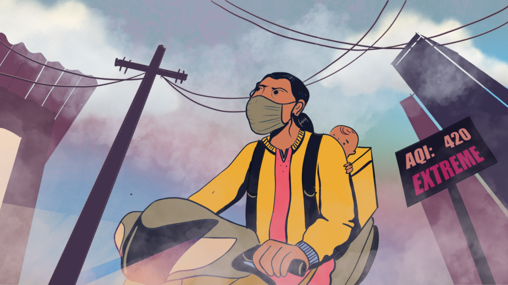 Choking At Work: How Delhi’s Air Is Harming Women Gig Workers