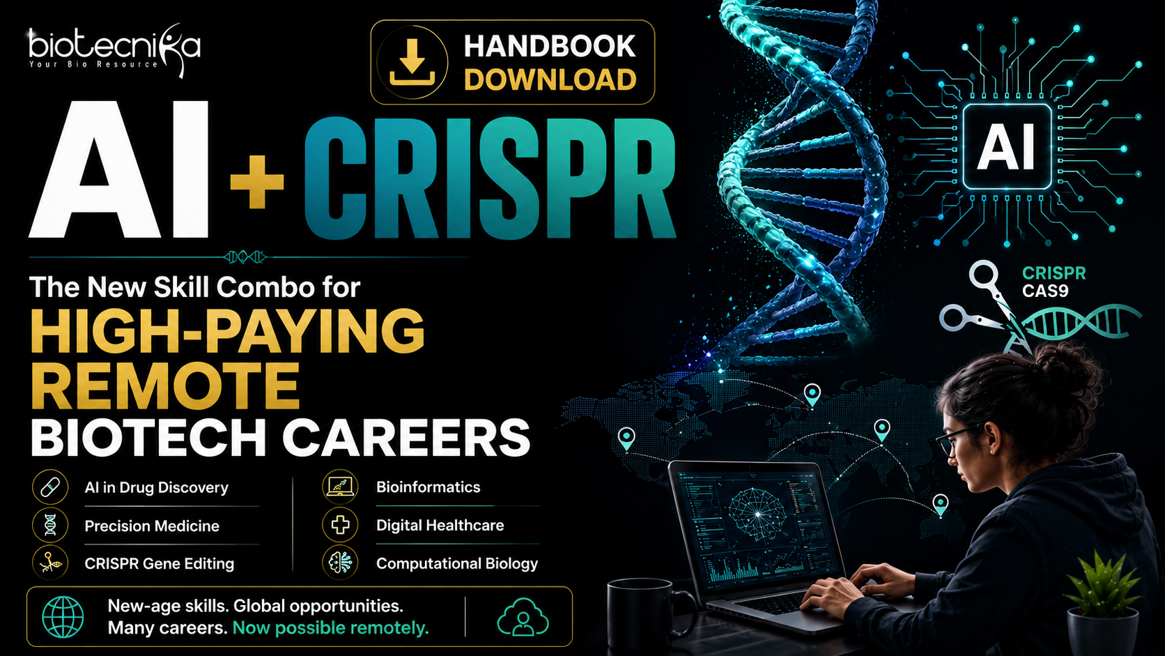 AI+CRISPR Guide to High-Paying Remote Biotech Careers