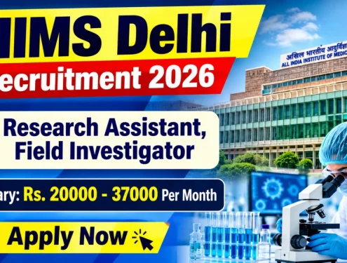 AIIMS Delhi Recruitment 2026 - Apply Online for Research Assistant, Field Investigator Posts