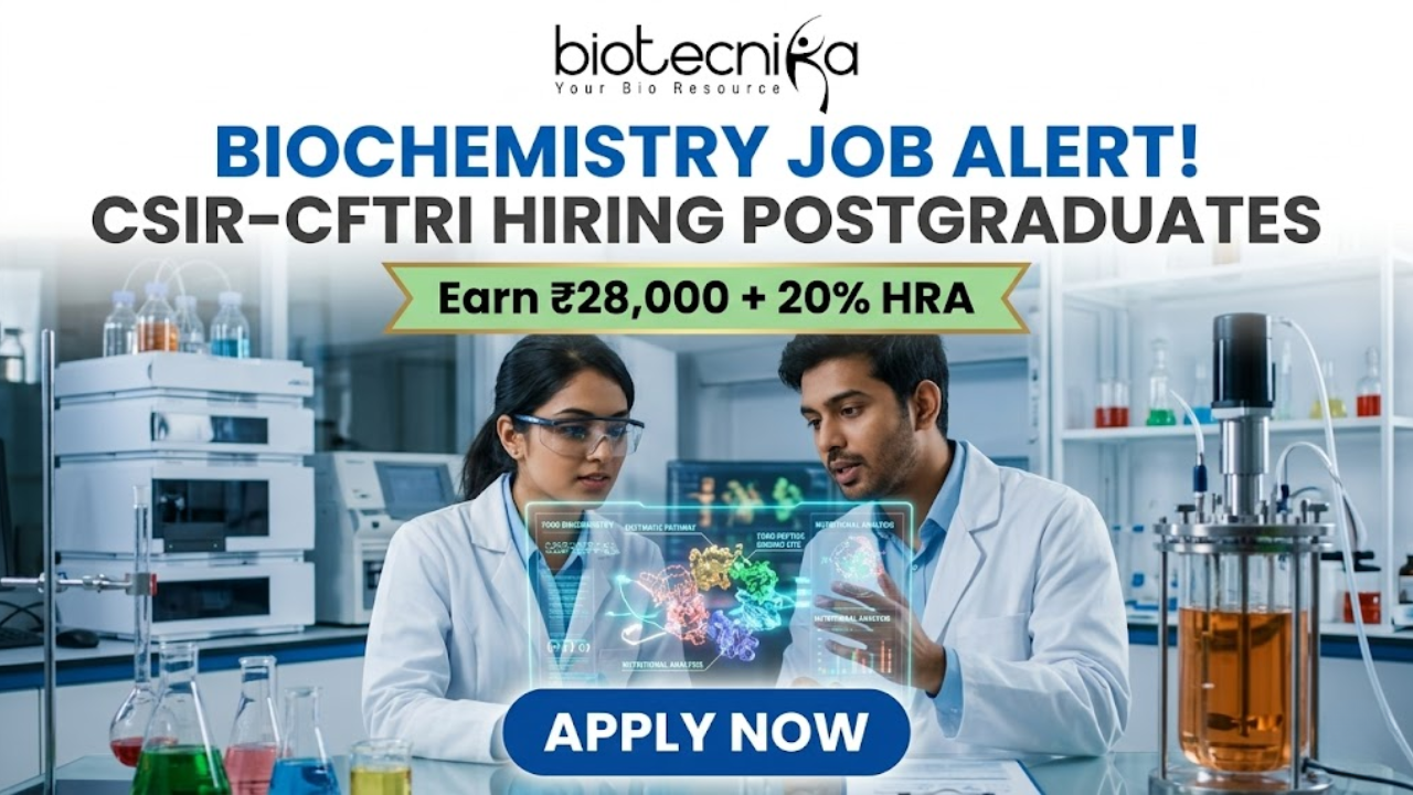 CSIR-CFTRI Hiring for Biochemistry Job