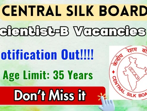 Central Silk Board Scientist-B Recruitment 2026