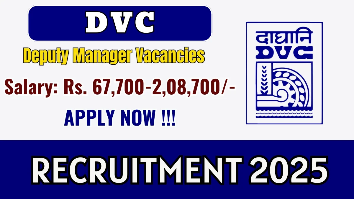 DVC Deputy Manager Recruitment 2025
