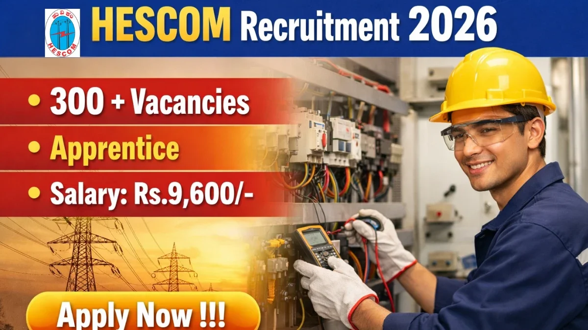 HESCOM Apprentice Recruitment 2026 - Apply Online for 388 Posts