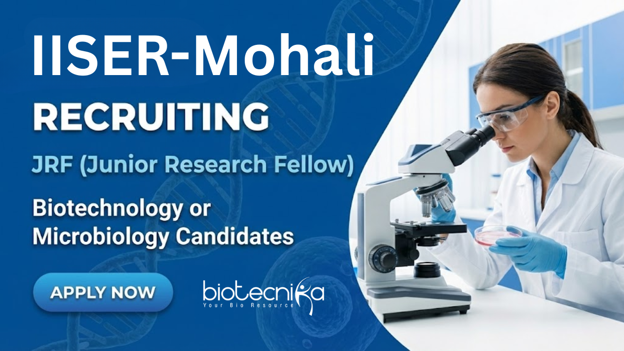 JRF at IISER-Mohali | Biotechnology