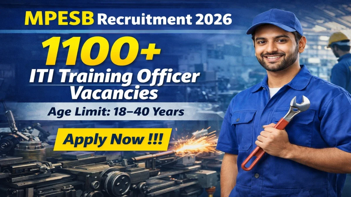 MPESB ITI Training Officer Recruitment 2026