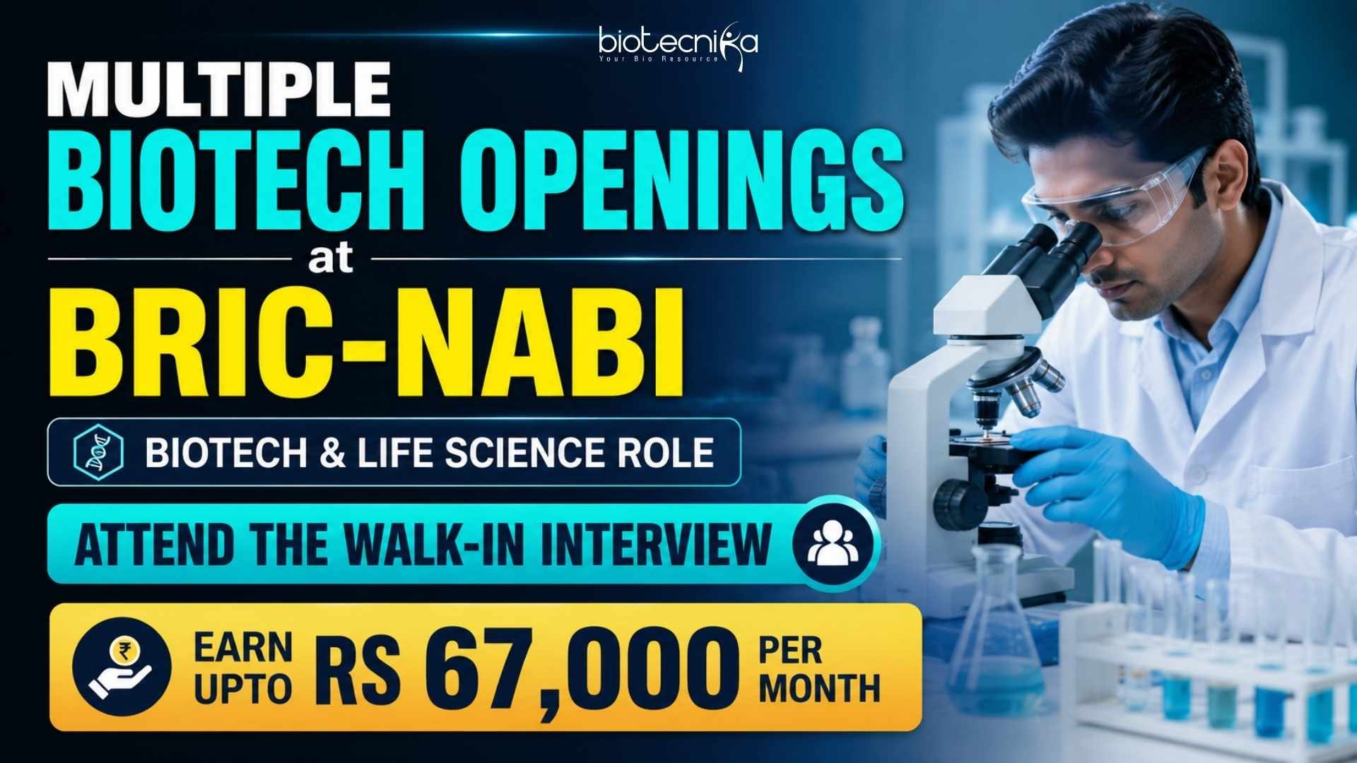 Multiple Biotech Openings at BRIC-NABI