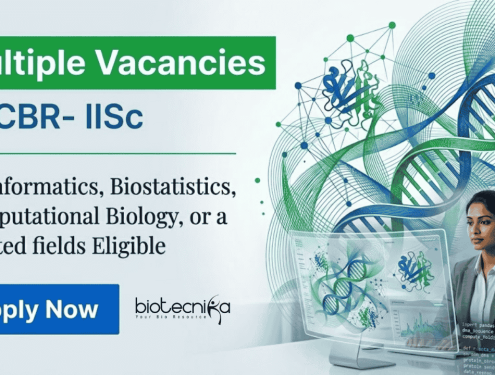 Multiple Vacancies at CBR IISc Recruitment