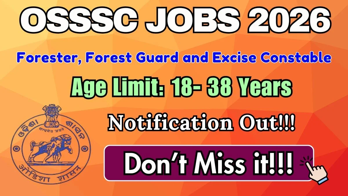 OSSSC CRE Recruitment 2026 (Short Notice)