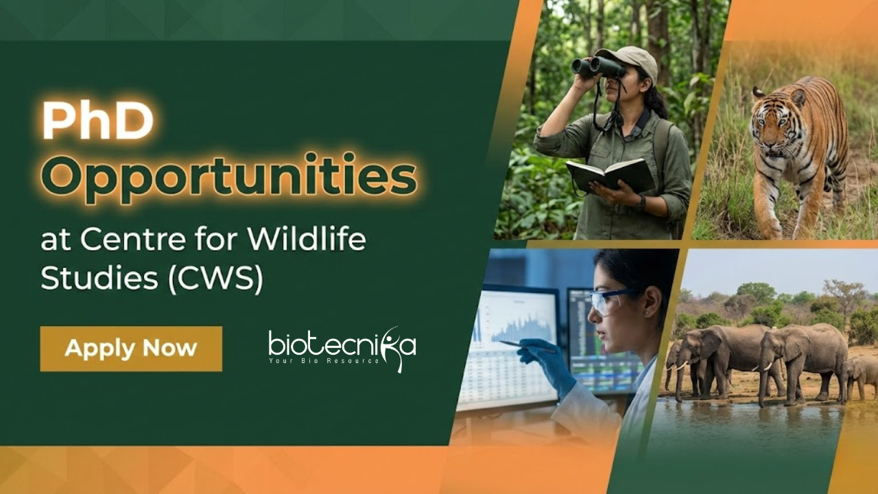 PhD Program 2026 at Centre for Wildlife Studies