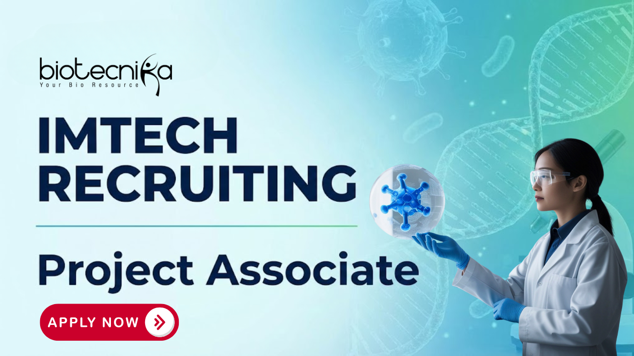 Project Associate Job at IMTECH | Agricultural Sciences