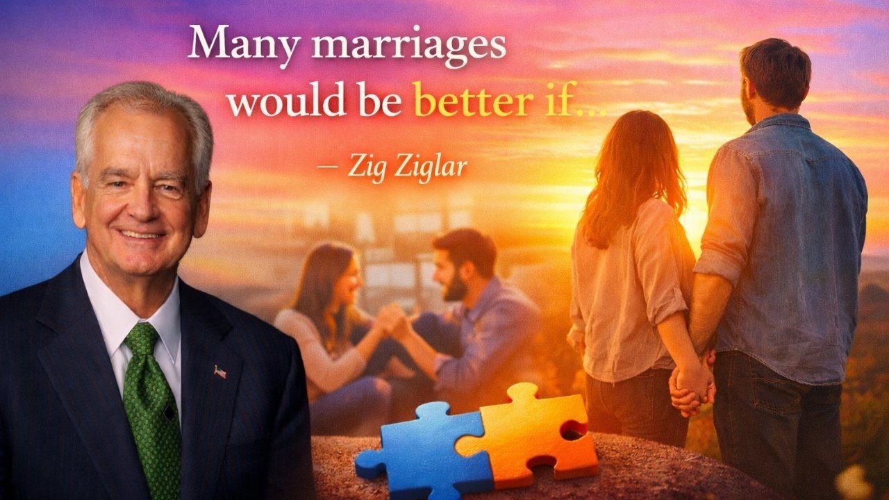 Quote of the Day by Zig Ziglar, "Many marriages would be better if....."