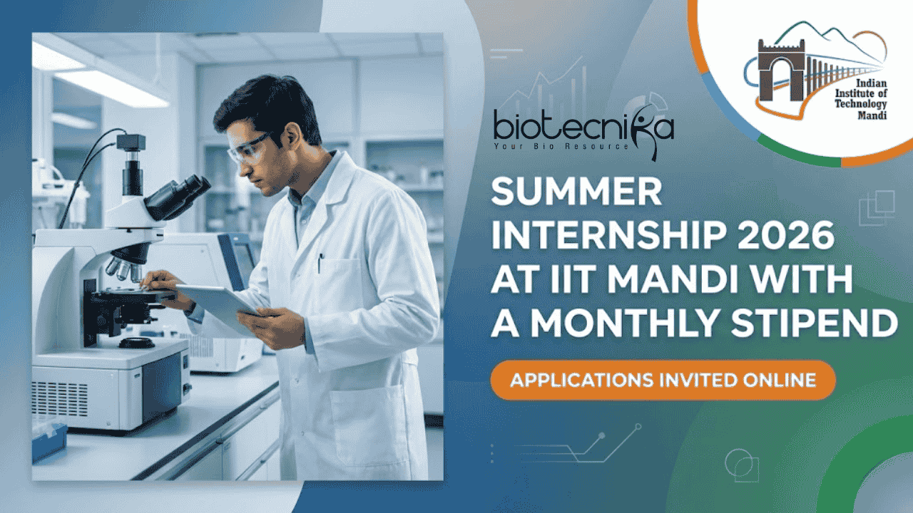Summer Internship 2026 at IIT Mandi