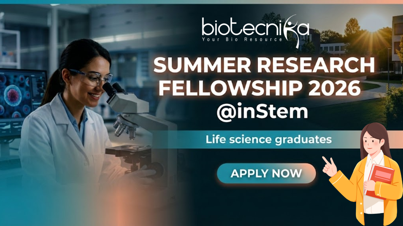 Summer Research Fellowship 2026 at inStem