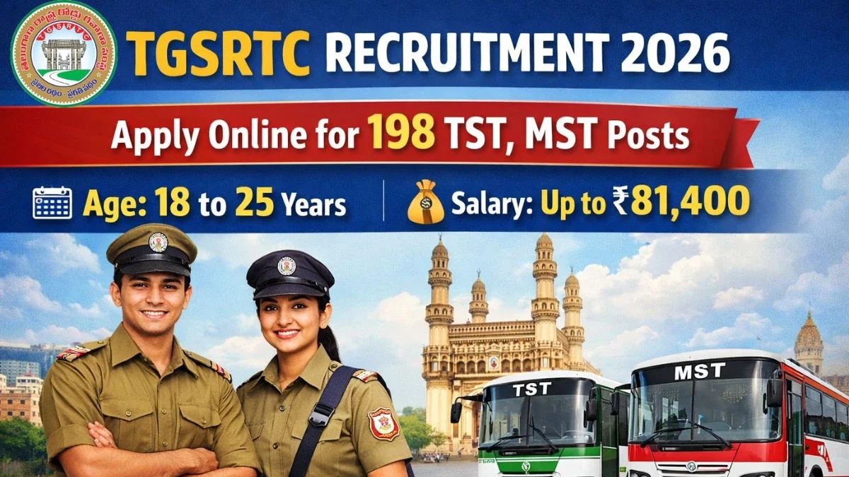 TGSRTC Recruitment 2026 - Apply Online for 198 TST, MST Posts
