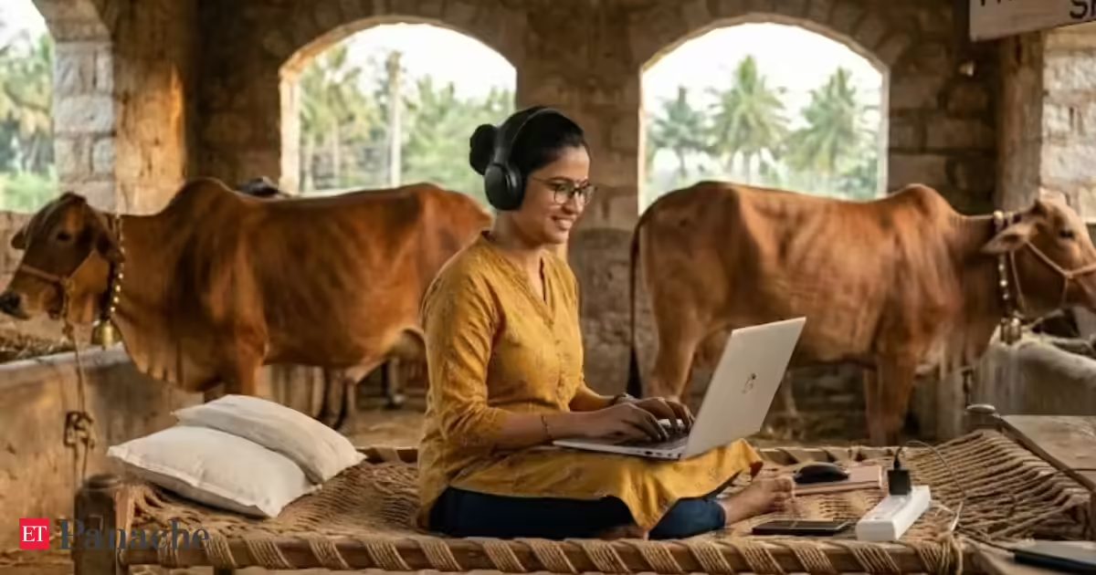 ‘Today’s office is the cows place’: Corporate woman's hilarious work-from-home struggle sparks reactions online